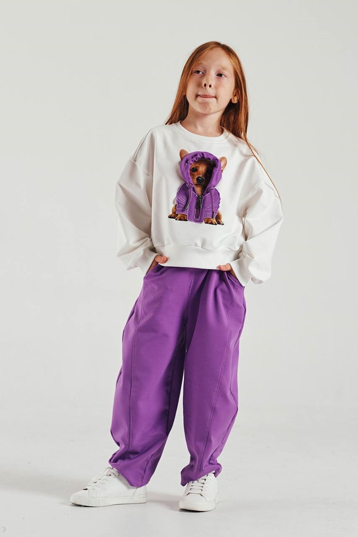 3-8 Yaş Little Puppy Sweat Set  