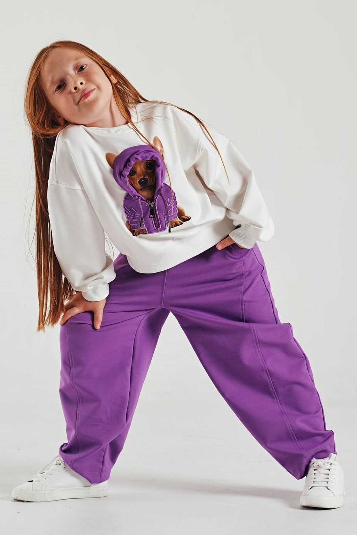 3-8 Yaş Little Puppy Sweat Set  