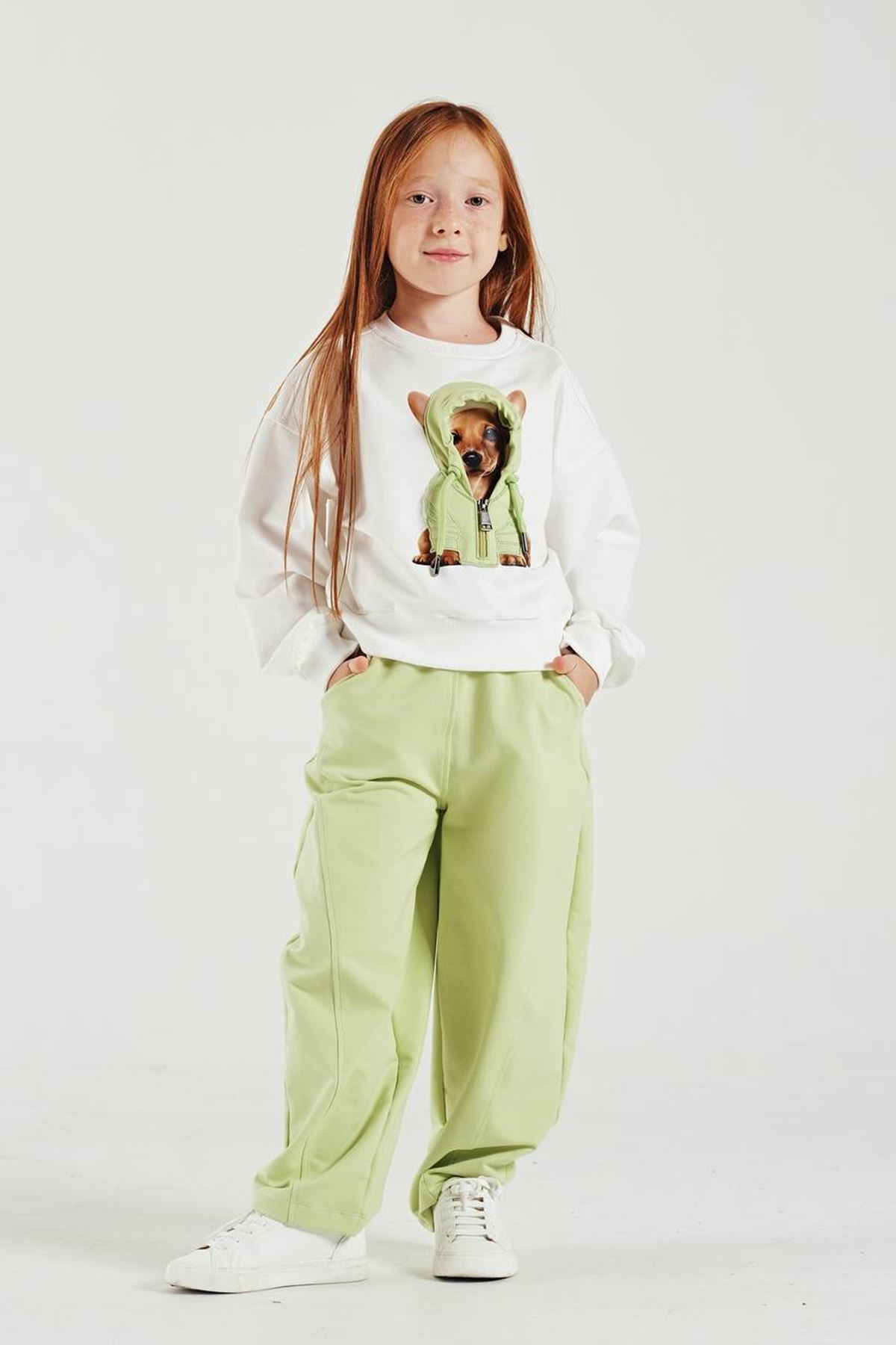 3-8 Yaş Little Puppy Sweat Set   