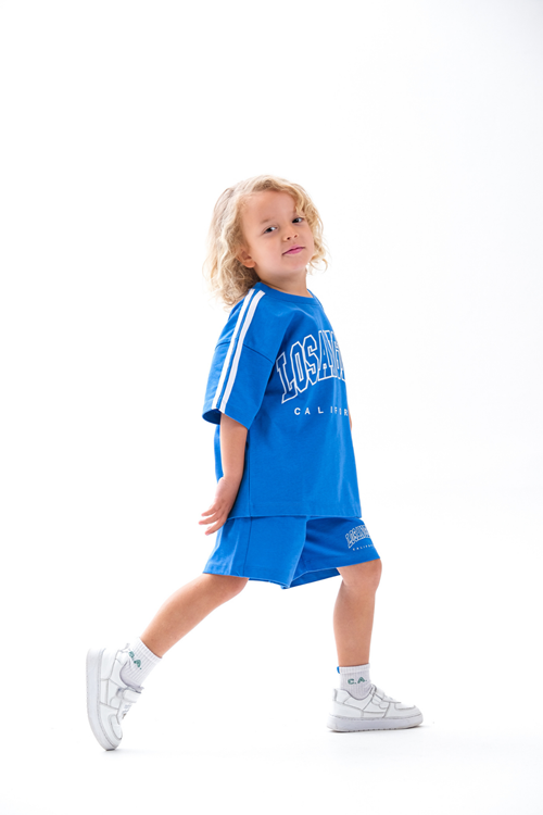 Losangeles Sloganlı Takım 4-10 Yaş Supersonic Mavi