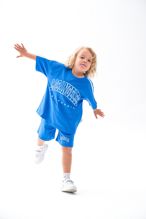 Losangeles Sloganlı Takım 4-10 Yaş Supersonic Mavi