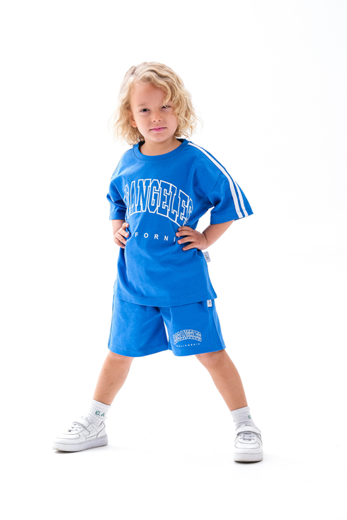 Losangeles Sloganlı Takım 4-10 Yaş Supersonic Mavi