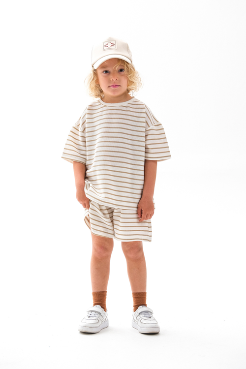 Çizgili Waffle Takım 4-10 Yaş