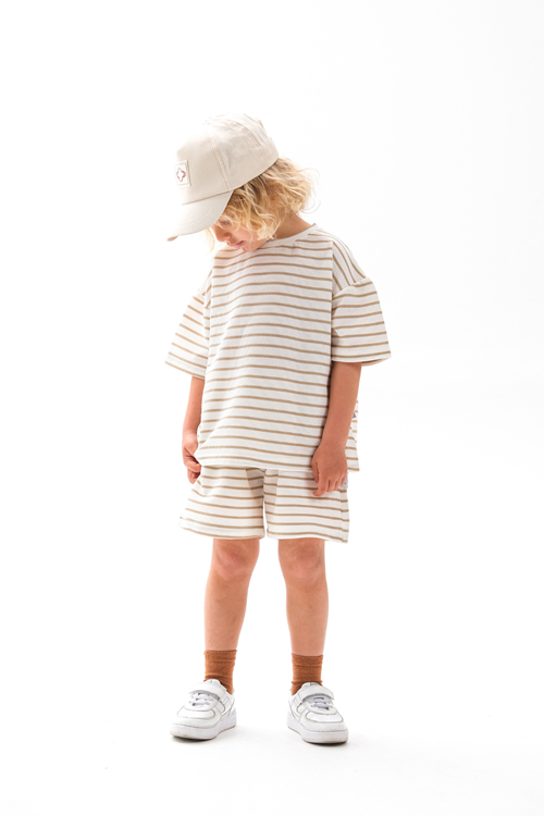 Çizgili Waffle Takım 4-10 Yaş