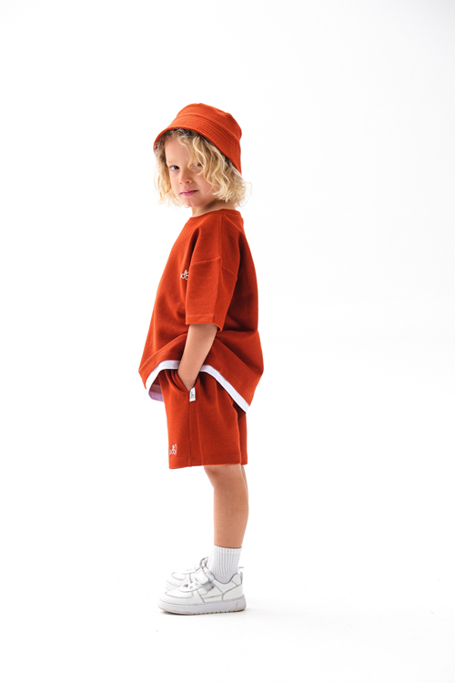 Balıkçı Şapkalı Üçlü Takım 4-10 Yaş Kremit