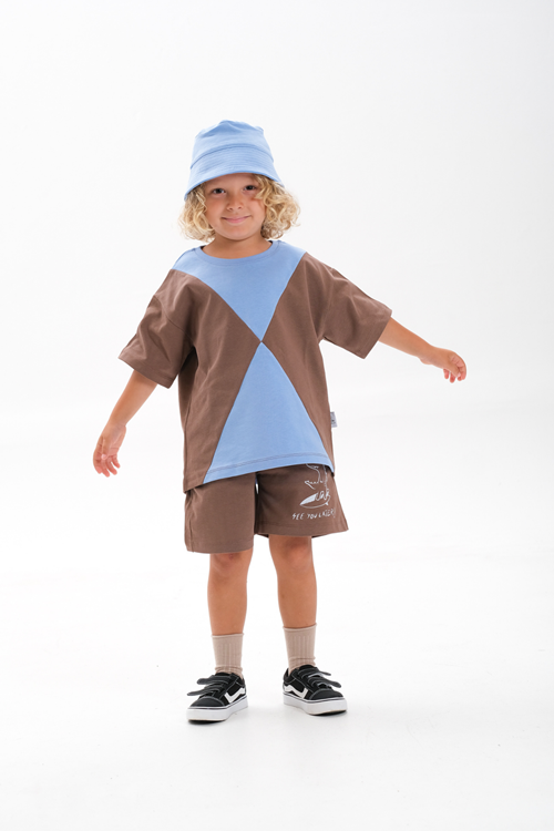 Şapkalı Üçlü Takım Pamuk 4-10 Yaş