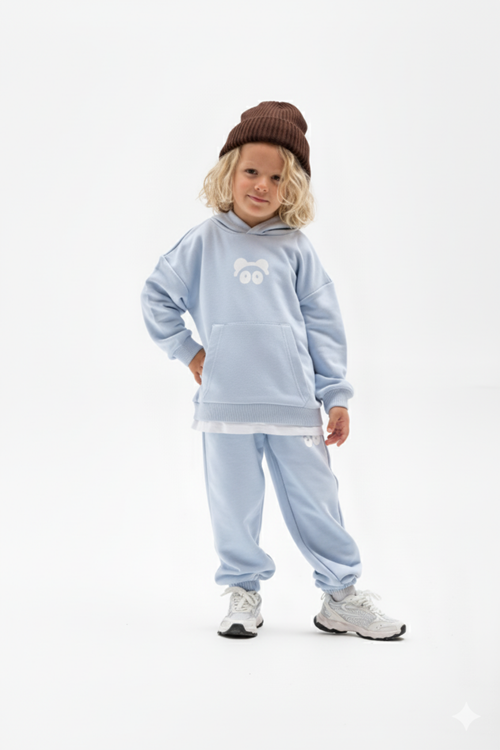 UNİSEX 4-10 YAŞ ETEK PARÇA DETAYLI ÇOCUK TAKIM