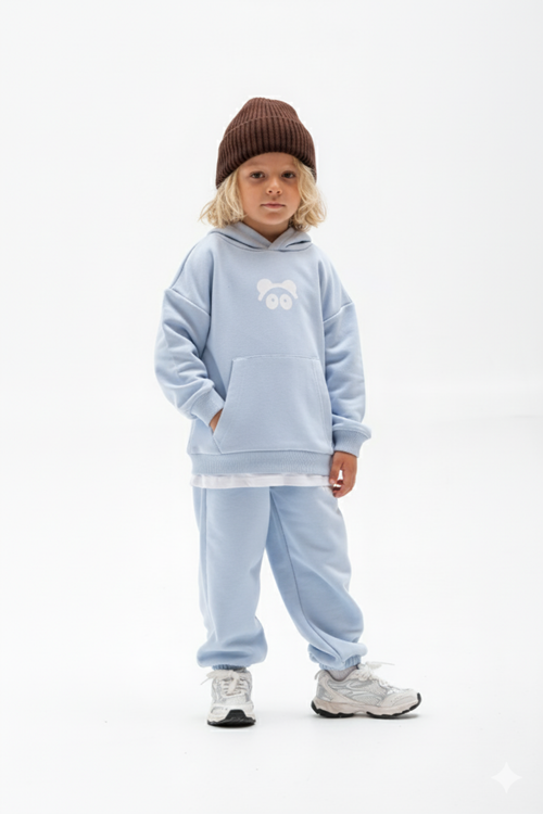 UNİSEX 4-10 YAŞ ETEK PARÇA DETAYLI ÇOCUK TAKIM