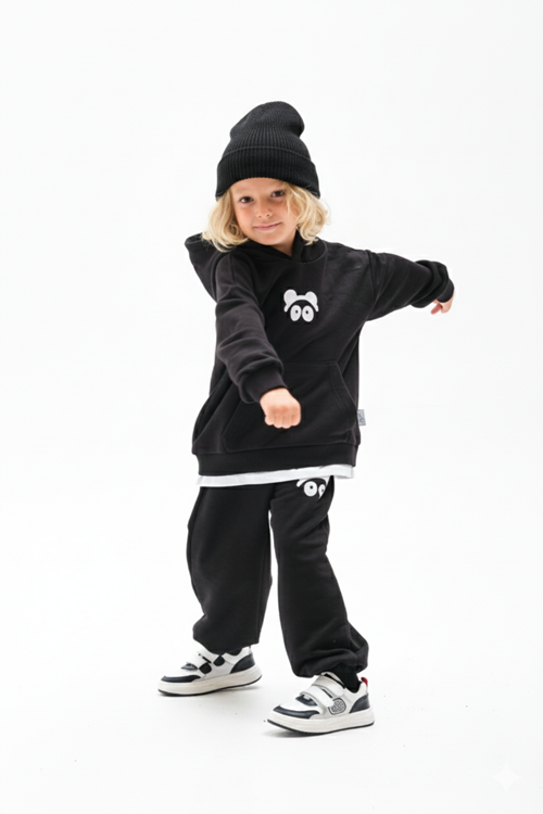 UNİSEX 4-10 YAŞ ETEK PARÇA DETAYLI ÇOCUK TAKIM