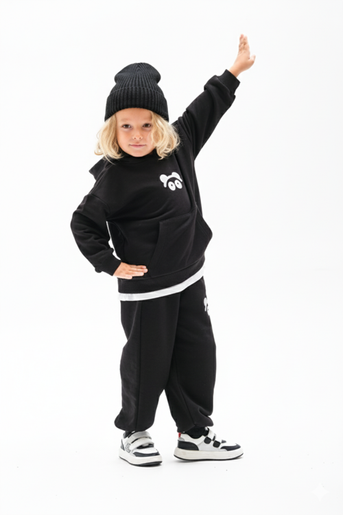 UNİSEX 4-10 YAŞ ETEK PARÇA DETAYLI ÇOCUK TAKIM