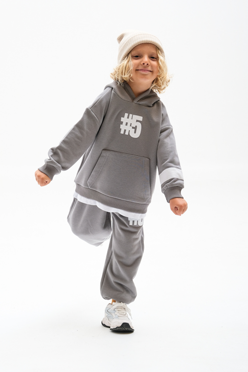 UNİSEX 4-12 YAŞ ETEK PARÇA DETAYLI KABARTMA BASKILI ÇOCUK TAKIM