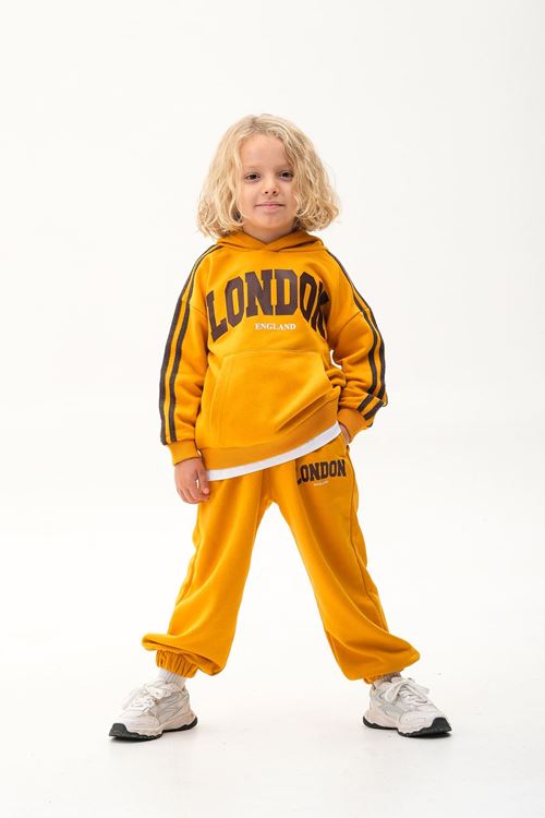 LONDON KOL ŞERİTLİ ETEK DETAYLI 4-12 YAŞ EŞOFMAN TAKIMI