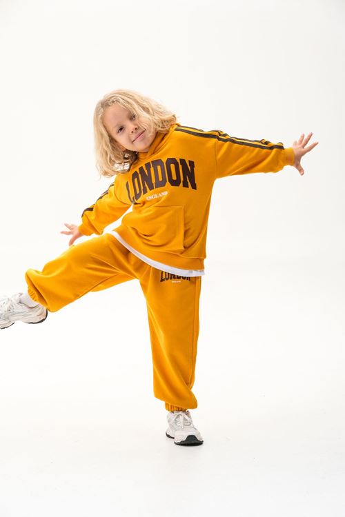 LONDON KOL ŞERİTLİ ETEK DETAYLI 4-12 YAŞ EŞOFMAN TAKIMI