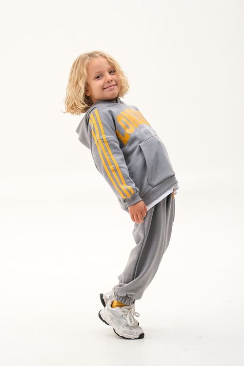 LONDON KOL ŞERİTLİ ETEK DETAYLI 4-12 YAŞ EŞOFMAN TAKIMI