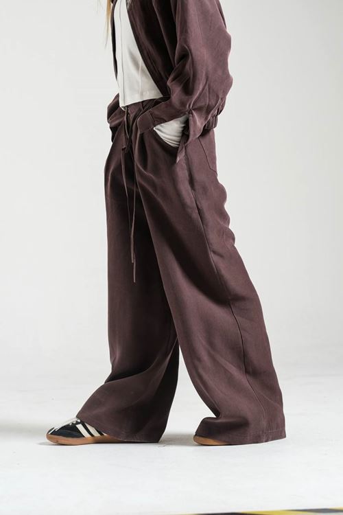 9-15 Yaş Tencel Fermuarlı Ceket & Wide-Leg Pantolon Kombini