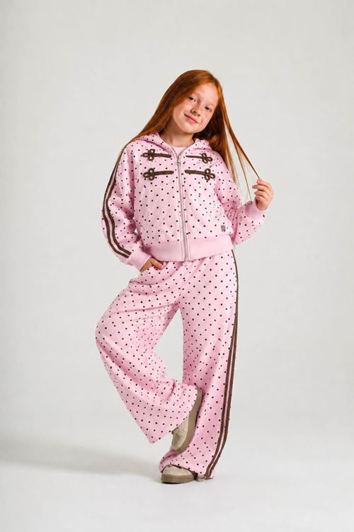 3-8 Yaş Polka Dot İki İplik Takım 