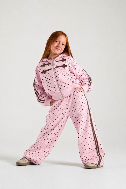3-8 Yaş Polka Dot İki İplik Takım 